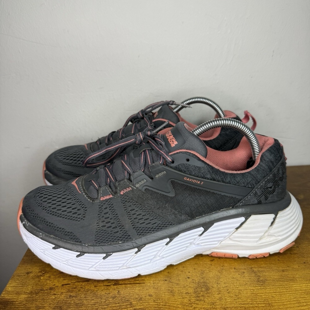 Hoka One One Gaviota 2 Running Shoes Women's Size 10 Grey Pink - Picture 2 of 9